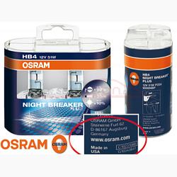 Leuchtmittel \"OSRAM Night Breaker PLUS HB4\"
