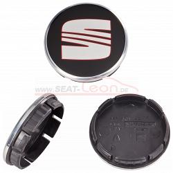 SEAT Nabenkappe 56 mm schwarz/rot